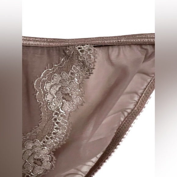 NWT bra and string bikini set, 36B & string bikini L in a beautiful dusty rose. - Picture 3 of 7